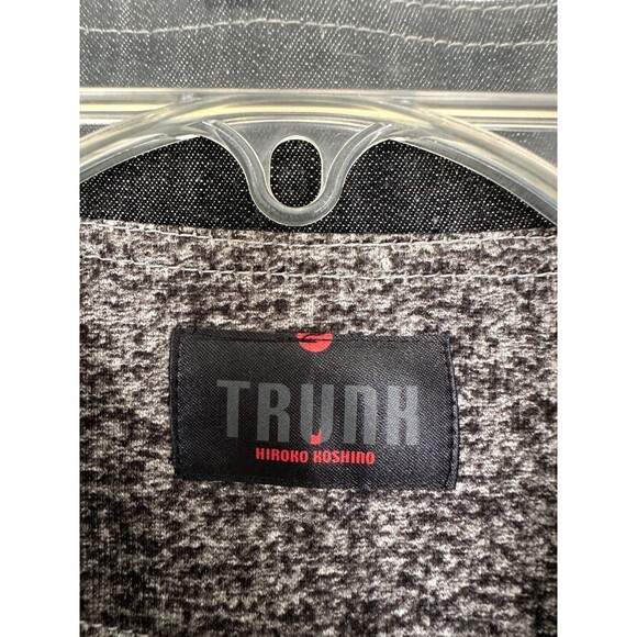 HIROKO KOSHINO TRUNK Heathered Stretch Jacket Snap Button Notch Size 40 - Picture 4 of 12